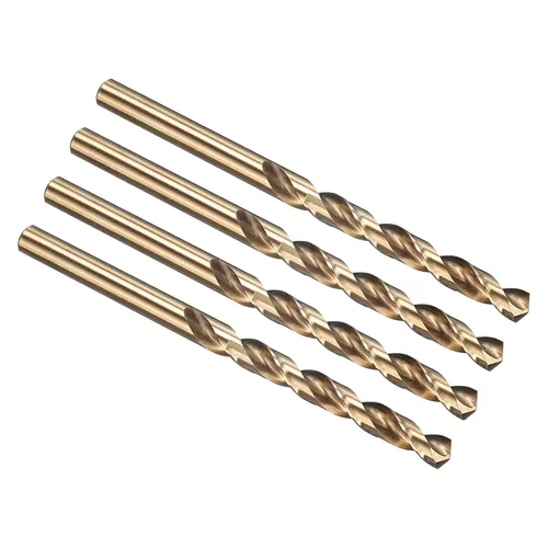Miniatura 163 de PATIKIL Broca Jobber de 0.039 in, vástago recto M35 cobalto 5% acero de alta velocidad 135° acabado dorado para metal duro de acero inoxidable - 2