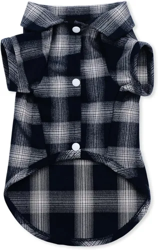 Miniatura 9 de Koneseve - Camisa para perro, camiseta a cuadros para mascotas, suéter transpirable a juego, para perros pequeños, medianos, grandes, gatos, Rojo