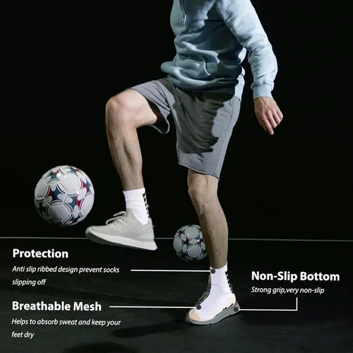 Miniatura 5 de Calcetines de agarre para hombre, calcetines de entrenamiento de fútbol atlético, calcetines de agarre para hombre para hockey y fútbol