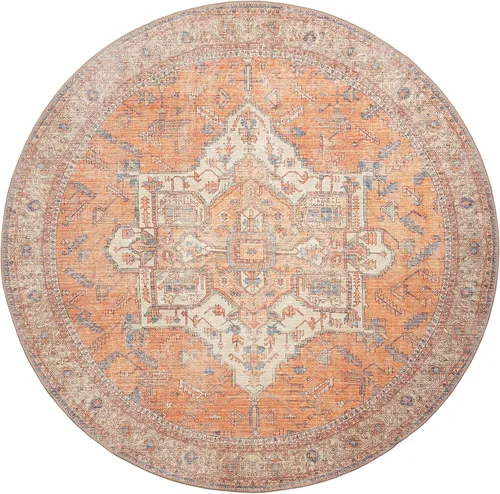 Miniatura 315 de GLN Rugs Traditional Collection - Alfombra de felpilla lavable a máquina, tradicional lavable, antideslizante, alfombra de felpilla de pelo corto