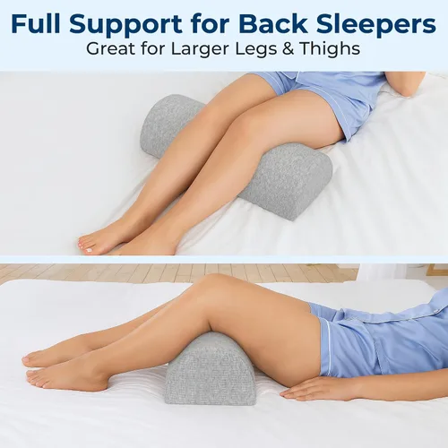 Miniatura 3 de 5 STARS UNITED Almohada de rodilla para personas que duermen de lado, cojín de media luna para cama, alivio del dolor de cadera, cojín de espuma