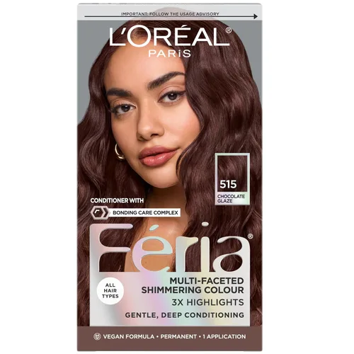 Miniatura 66 de L'Oreal Paris Feria - Tinte permanente multifacético y brillante, 60 Crystal Brown (castaño claro), paquete de 1 60 marrón claro