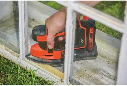 Miniatura 8 de BLACK+DECKER Lijadora Mouse de 20V MAX*, Solo Herramienta (BDCMS20B)