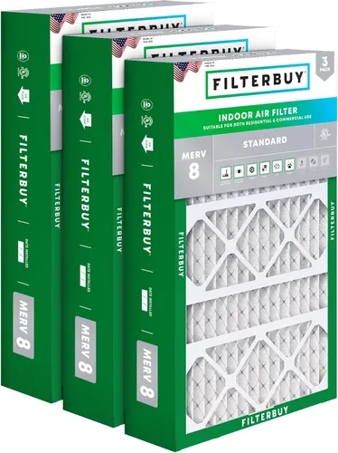 Miniatura 19 de Filterbuy Filtro de aire MERV 8 Essential Dust & Allergy Defense de 10 x 17 x 2 (paquete de 3), filtros exteriores plisados electrostáticos