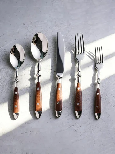 Miniatura 11 de Moderno juego de cubiertos para 4 cubiertos de alta calidad, 20 piezas, acero inoxidable 18/10, pulido con buen peso, utensilios para la cocina