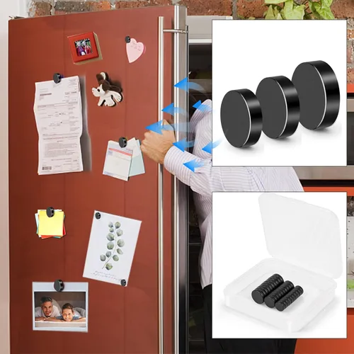 Miniatura 3 de 50 piezas de imanes para refrigerador, 3 tamaños diferentes de pequeños imanes para pizarra blanca para manualidades, bricolaje, oficina