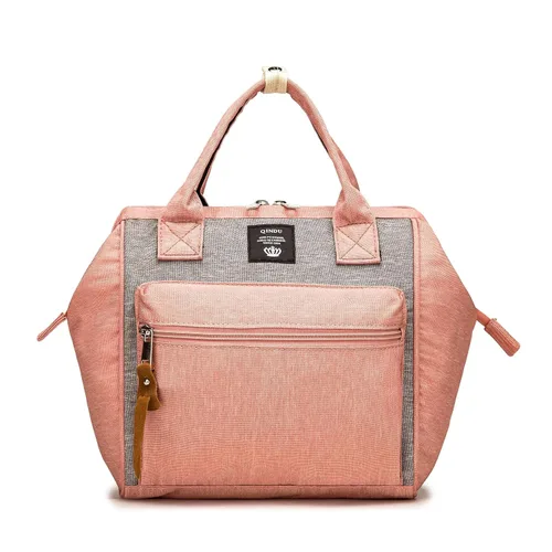 Beaulyn Mochila pequeña para pañales, mini bolsa de pañales y mochila cruzada portátil con bolsillo aislado Rosa