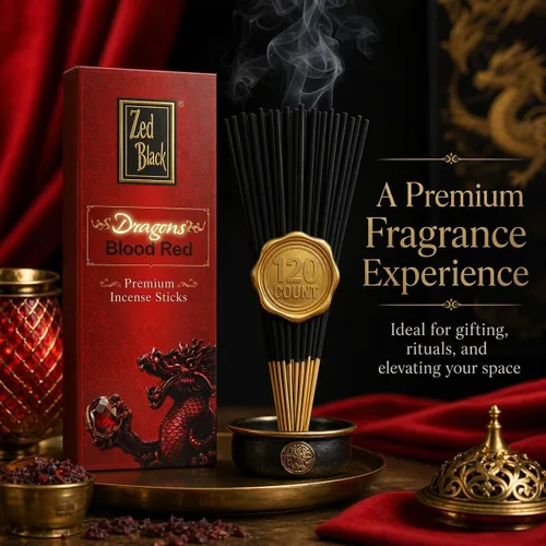 Miniatura 3 de Dragons Blood - Varitas de incienso de 120 unidades Incienso de resina natural enrollada a mano Sangre de Drago para protección Limpieza