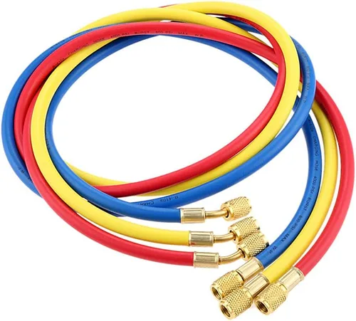 Miniatura 7 de Tubo de manguera de carga de CA, mangueras de calibradores HVAC de 72 pulgadas, manguera de carga de refrigerante para R134A R12 R22 R502 Juego