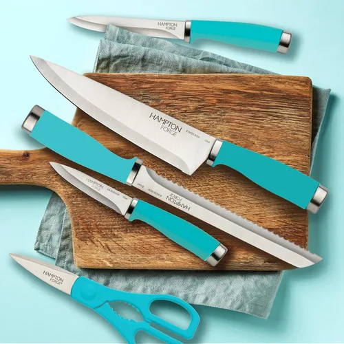 Miniatura 6 de Hampton Forge Epicure True Aqua - Juego de cuchillos (15 piezas)