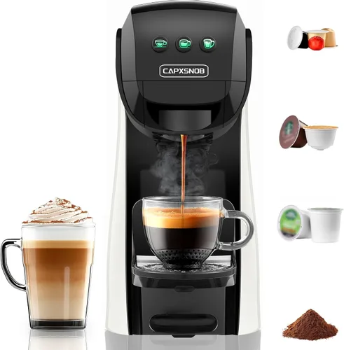Miniatura 13 de Warriors1 - Cafetera de una sola porción para Keurig K Cup, máquina de café espresso para Nespresso Original, cápsulas Dolce Gusto, café molido