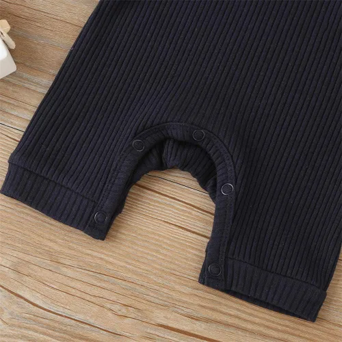 Miniatura 31 de Mameluco unisex de manga corta para bebé recién nacido, con botones, de una pieza, ropa de color sólido