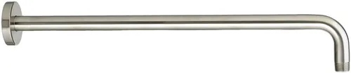 American Standard 1660118.295 - Brazo para cabezal de ducha de montaje en pared de 18 pulgadas y escudo redondo, níquel cepillado, 0.5