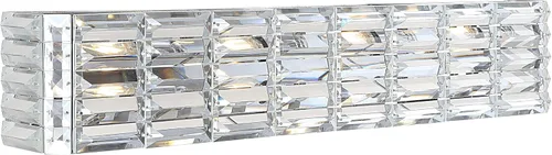 Miniatura 9 de JONATHAN Y Lámpara de tocador moderna de cristal cromado de 10 pulgadas, aplique de pared LED para baño, 1 lámpara para espejo, iluminación