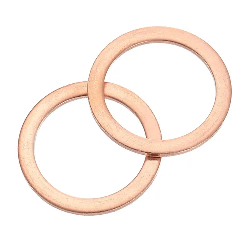 Miniatura 17 de uxcell Arandela Plana M6, 50 Piezas Arandelas de Anillo Plano de Cobre de 12mm de Diámetro Exterior Junta de Sellado de Metal para Tornillos, Pernos