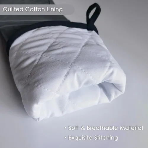 Miniatura 2 de Guantes de horno de silicona extralargos resistentes al calor, guantes de horno profesionales de grado comercial para cocina, barbacoa, hornear