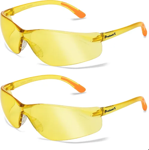 Miniatura 23 de ProtectX Gafas de seguridad para hombres y mujeres, lentes de sol de seguridad con lentes antivaho resistentes a los arañazos, agarres Skywalker