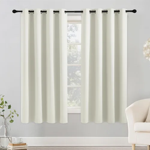 Miniatura 29 de RYB HOME Cortinas opacas de cocina de 36 pulgadas de largo, tratamiento de privacidad para ventanas pequeñas, aislamiento térmico, telón de fondo