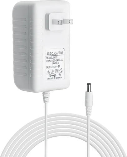 Fisher Price/Ingenuity/Graco/Nova Baby Swing Cable de alimentación, enchufe eléctrico de 5 V, adaptador de corriente blanco de 6.6 ft
