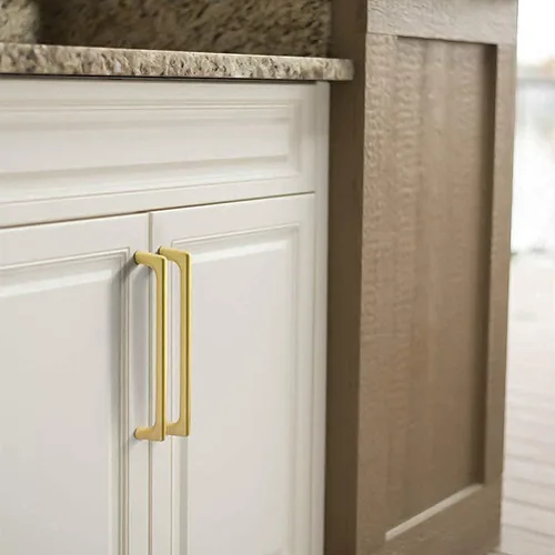 Miniatura 9 de Paquete de 4 tiradores dorados para cajones de gabinete, manijas doradas cepilladas para cajones de tocador, accesorios de gabinete de baño