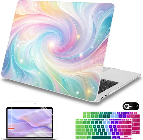 Miniatura 23 de Mektron Funda para MacBook Air de 13 pulgadas M1 A2337 A2179 A1932, carcasa dura 2018-2021 Air de 13 pulgadas con Touch ID, diseño exclusivo