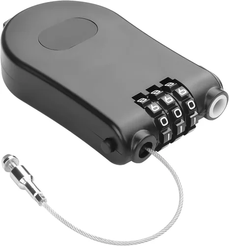 YAODHAOD Candado de cable de combinación, cerradura de equipaje retráctil de cable de acero con cable de acero retráctil de 39 pulgadas, cerradura
