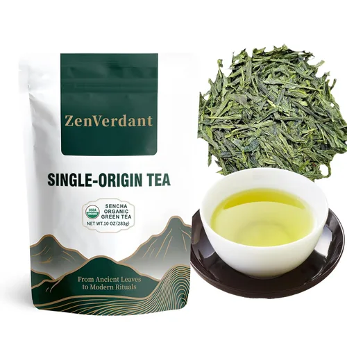 Miniatura 9 de ZenVerdant USDA - Té verde orgánico Dragon Well de 12 onzas, hoja suelta Hangzhou Longjing de alta calidad, cosecha de primavera, fresco, tierno