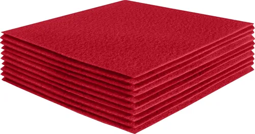 Miniatura 233 de FabricLA Hojas de fieltro acrílico para manualidades, cuadrados de fieltro precortados suaves de 4 x 4 pulgadas (3.9 in x 3.9 in), utiliza hojas