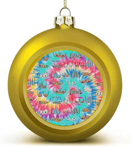 Miniatura 88 de Boobs Funny Shatterproof Matte Christmas Balls for Tree Wreath Home Decor 1PCS