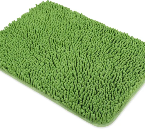 Miniatura 64 de Yeaban Alfombra de pasillo de baño de 24 x 72 pulgadas, antideslizante, alfombra de baño larga de felpilla gruesa, absorbente y lavable, alfombra
