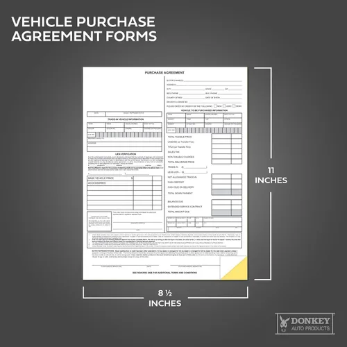 Miniatura 3 de Formularios de acuerdo de compra de vehículos (2 partes) (100 por paquete)