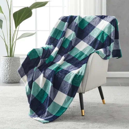 Miniatura 12 de SOCHOW Buffalo - Manta de franela de forro polar de 50 x 60 pulgadas, suave, ligera, acogedora para todas las estaciones, color negro y blanco a