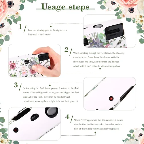 Miniatura 4 de Zhengmy Paquete de 10 cámaras desechables a granel para bodas, cámaras de un solo uso a granel de 1.38 pulgadas con flash una vez para reuniones