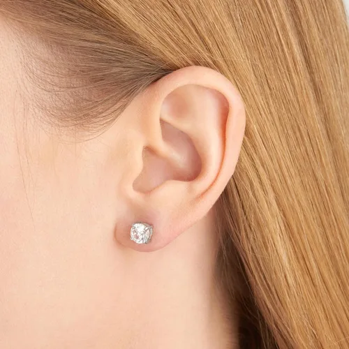 Miniatura 33 de Amazon Essentials Aretes redondos de plata de ley con piedra natal (anteriormente colección Amazon)