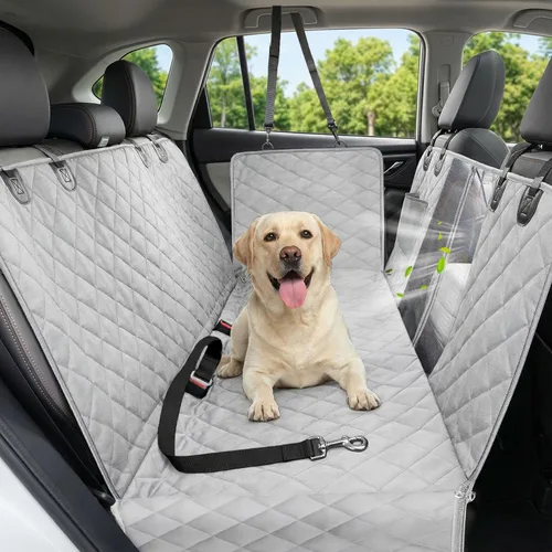 Miniatura 11 de Funda de asiento de coche para perros, funda de asiento para perros 600D resistente y duradera para asiento trasero, hamaca para perros 100%