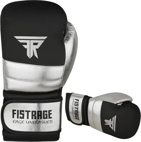 Miniatura 7 de FISTRAGE - Guantes de boxeo de cuero metálico para entrenamiento de artes marciales mixtas, Muay Thai, Kick Boxing, Sparring, bolsa pesada, guantes