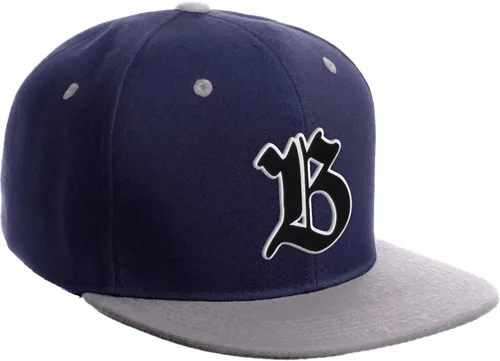 Miniatura 697 de Daxton Gorra clásica con visera de billete plano con letras del alfabeto inglés antiguo de la A a la Z
