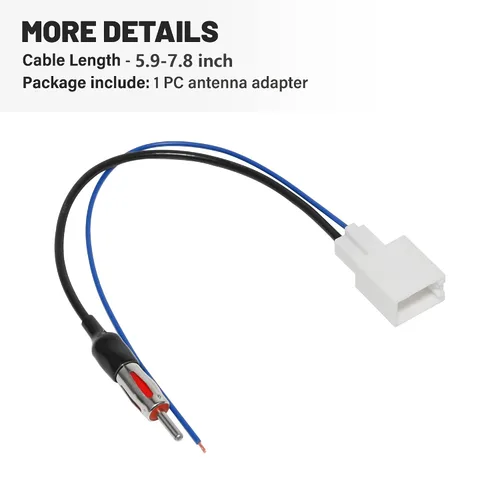 Miniatura 6 de Anina Adaptador de antena de radio para Toyota Subaru Scion 2010-2019 Radio de fábrica al mercado de accesorios Extensión aérea Cable arnés de cable