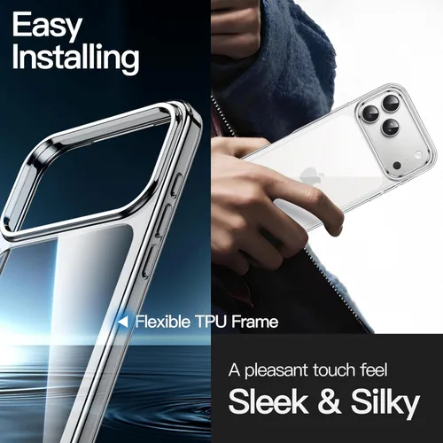 Miniatura 6 de JETech - Funda para iPhone 17 Pro de 16 cm, cubierta a prueba de golpes sin amarillamiento, parte trasera transparente antiarañazos (transparente)