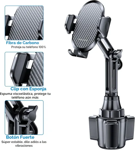Miniatura 6 de Miracase 2025 Soporte Universal para Teléfono de Coche con Portavasos, [Girable y Ajustable] Soporte de Coche con Cuello Largo Compatible