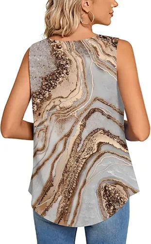 Miniatura 4 de Camisetas sin mangas para mujer, estilo casual, ajuste holgado, para verano, playa, vacaciones, a la moda