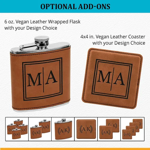 Miniatura 5 de On The Rox Regalos de whisky personalizados para hombres, vaso de whisky con monograma grabado grabado de 11 onzas, vaso de cóctel personalizado