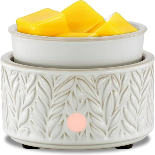 Miniatura 9 de EQUSUPRO - Calentador de cera para derretir cera perfumada, calentador eléctrico de cera de cerámica 4 en 1, quemador de cera de fragancia