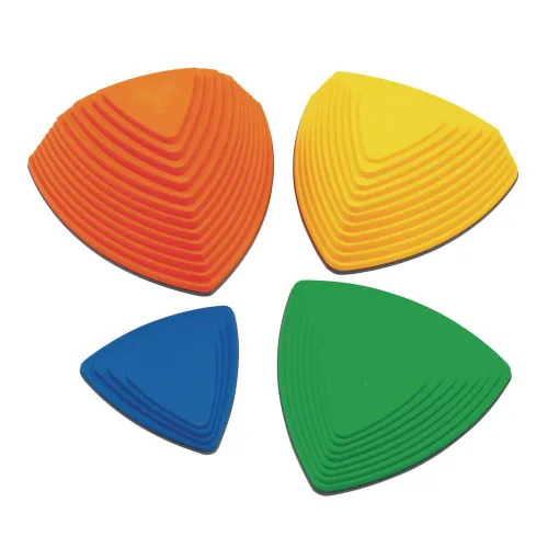 Miniatura 5 de Excellerations Primary River Stones - Juego de 18 piedras antideslizantes en cuatro alturas graduadas para juego activo, ligero y apilable