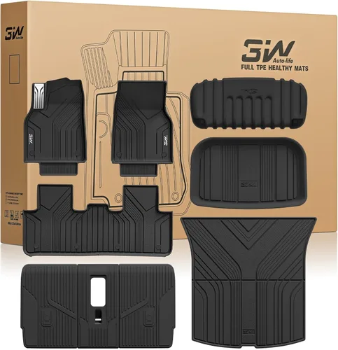 Miniatura 17 de 3W – Tapetes y revestimiento para maletero compatibles con Tesla Model S 2021-2026, tapetes TPE para todo tipo de clima con ajuste personalizado