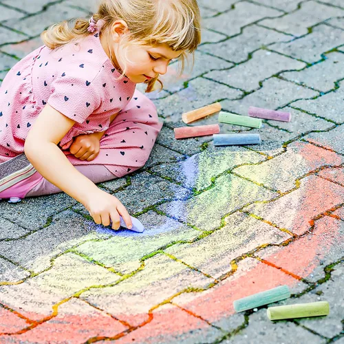 Miniatura 6 de feela Paquete de 168 tizas para acera, juego de tizas para acera para niños, a granel, ideal para niños y familias, pintura en acera, pared
