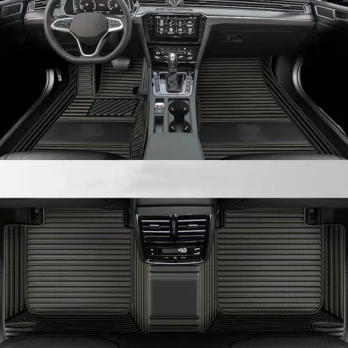 Miniatura 47 de Personaliza las alfombrillas de cuero de lujo de protección para todo tipo de clima para automóviles, SUV y camiones según el modelo automotriz beige