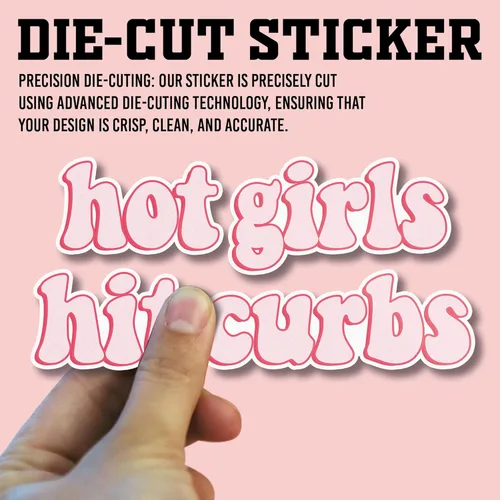 Miniatura 5 de HADATKA1921 Hot Girls Hit Curbs - Calcomanías divertidas para parachoques, vinilo impermeable para automóvil, calcomanías divertidas para adultos
