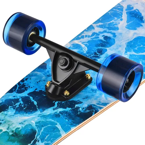 Miniatura 4 de Patineta de 42 pulgadas de largo completo Cruiser Pintail, el original Artisan Maple Skateboard Cruiser Pintail para crucero, tallado, estilo libre