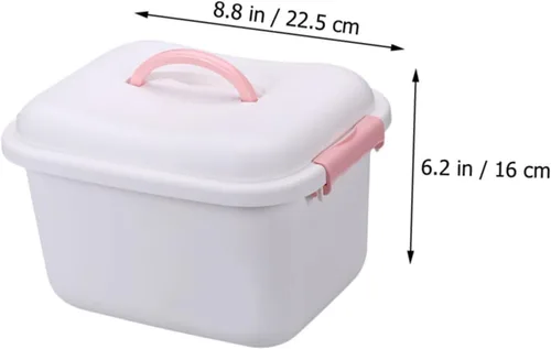 Miniatura 2 de Alipis Caja de plástico para medicina, gabinete de almacenamiento de medicamentos, caja de almacenamiento portátil, organizador de plástico